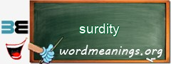 WordMeaning blackboard for surdity